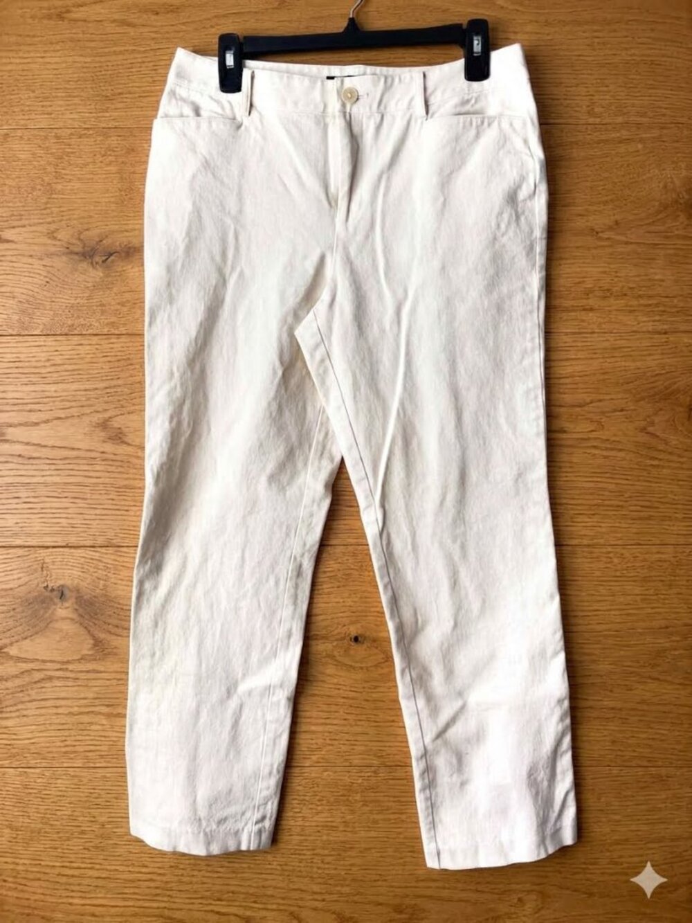 Lauren Ralph Lauren White Stretch Cotton Chino Pants 8 Clean Girl Preppy Crop